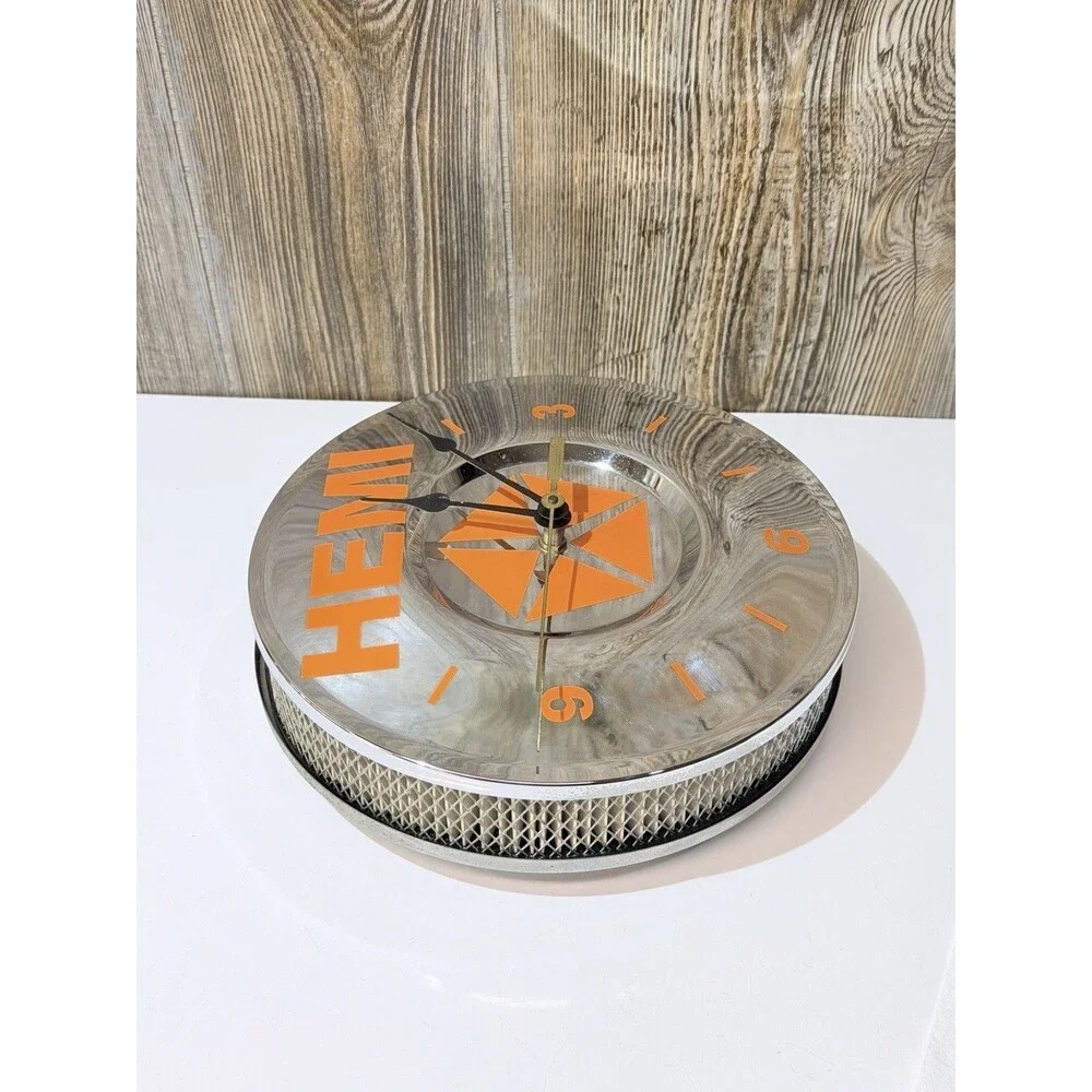 Vintage Hemi air filter Mopar parts Cool clocks 10''